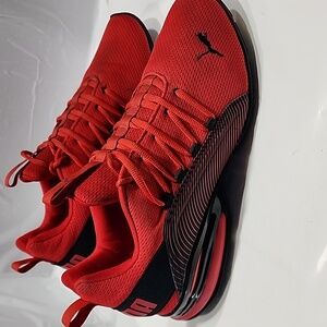 Puma Axelion Interest Stripe High Risk Red/Black Men's Size 12